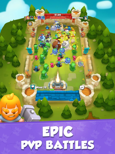 Rush Arena: PvP Tower Defense - Gameplay image of android game