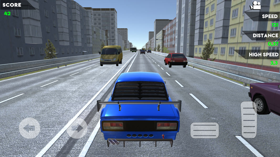 Turbo VAZ: Traffic Highway - Gameplay image of android game
