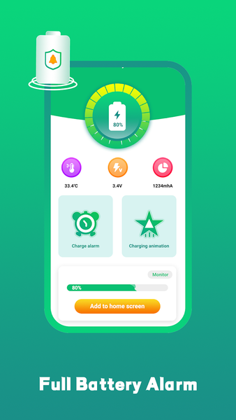 Full Battery Alarm - عکس برنامه موبایلی اندروید