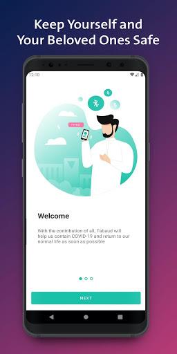 Tabaud (COVID-19 KSA) - Image screenshot of android app