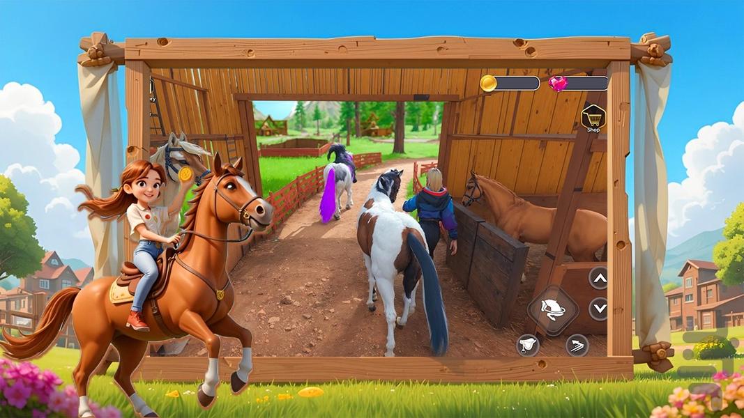 بازی اسب سواری دخترانه - Gameplay image of android game