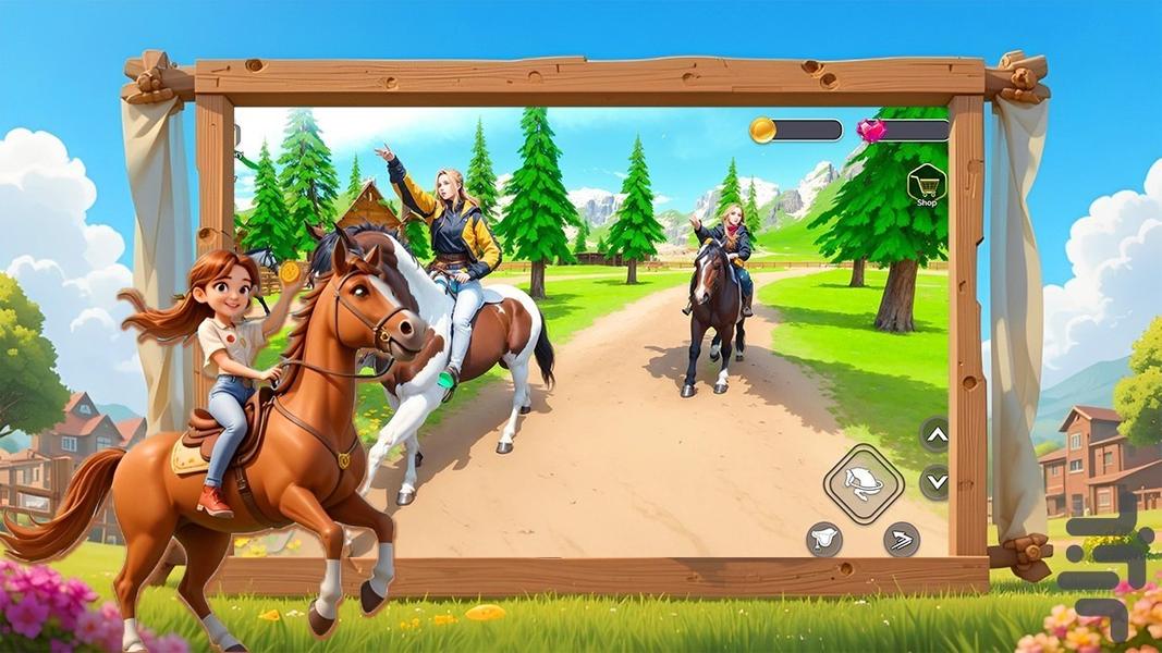 بازی اسب سواری دخترانه - Gameplay image of android game