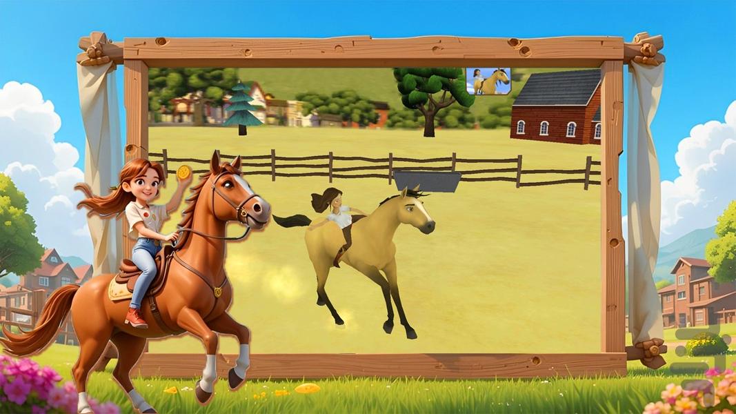 بازی اسب سواری دخترانه - Gameplay image of android game