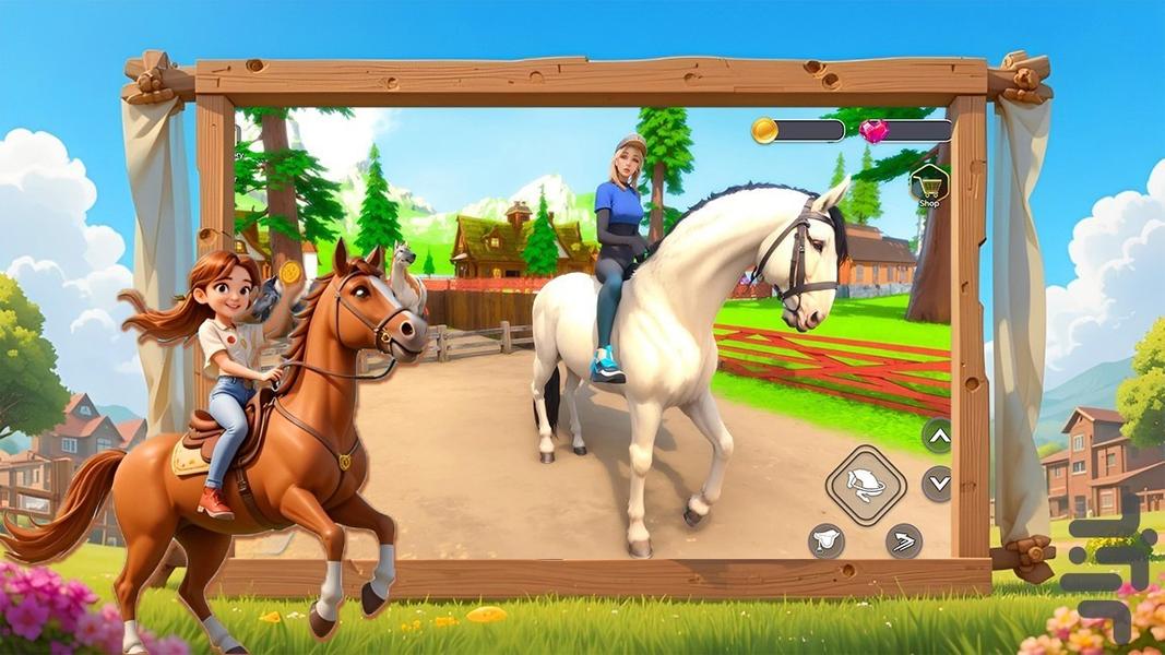 بازی اسب سواری دخترانه - Gameplay image of android game