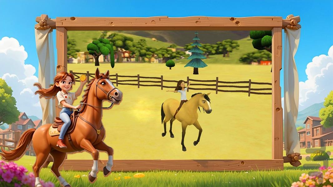 بازی اسب سواری دخترانه - Gameplay image of android game