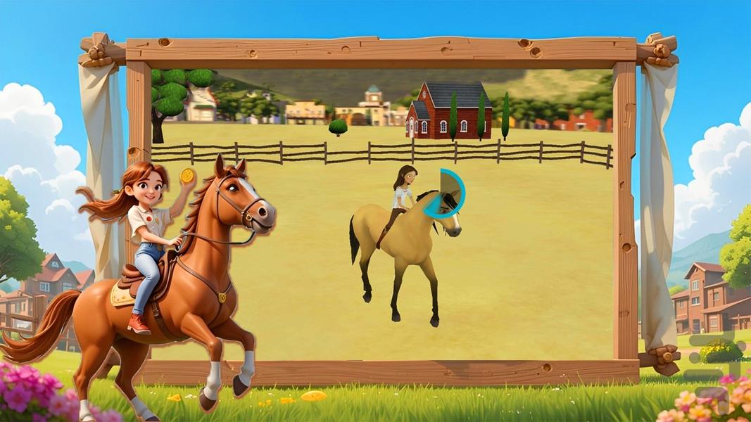بازی اسب سواری دخترانه - Gameplay image of android game