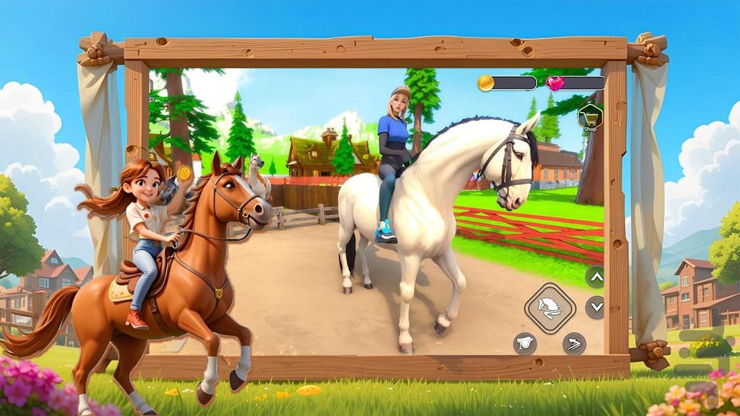 بازی اسب سواری دخترانه - Gameplay image of android game