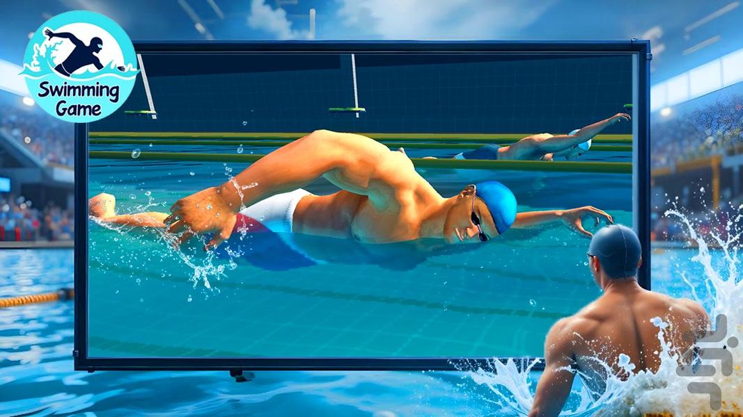 بازی مسابقات شنا - Gameplay image of android game