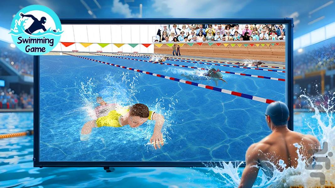 بازی مسابقات شنا - Gameplay image of android game