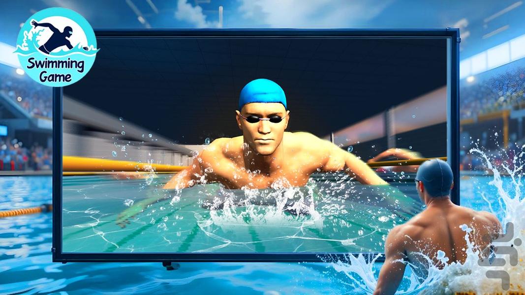 بازی مسابقات شنا - Gameplay image of android game