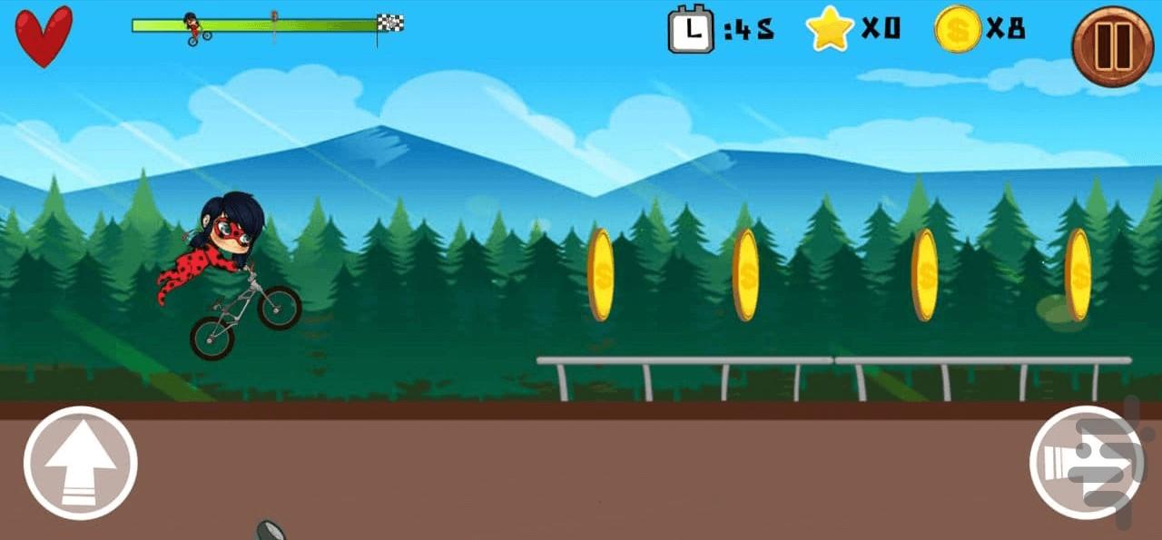 بازی دوچرخه سواری دختر کفشدوزکی - عکس بازی موبایلی اندروید