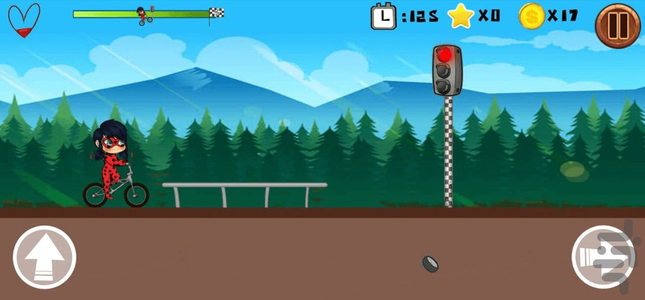 riding bike ladybug - Gameplay image of android game