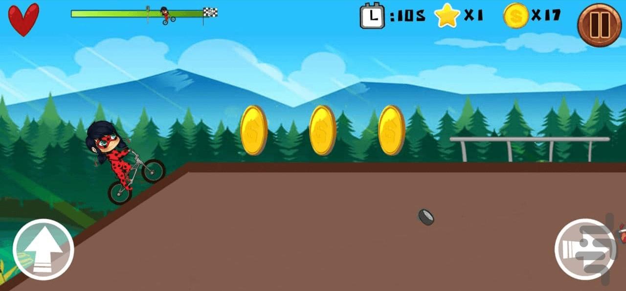 بازی دوچرخه سواری دختر کفشدوزکی - عکس بازی موبایلی اندروید