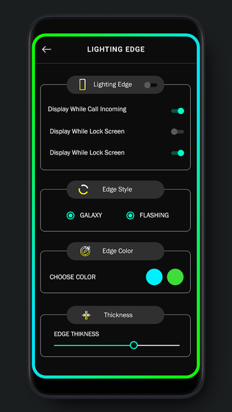 Edge Lighting And Edge Screen - عکس برنامه موبایلی اندروید