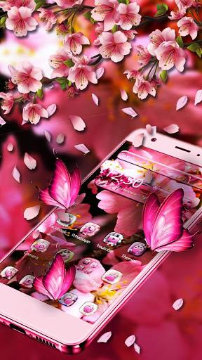 Pink Cherry Blossom Theme - Image screenshot of android app