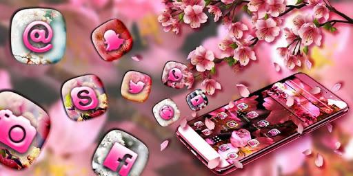 Pink Cherry Blossom Theme - Image screenshot of android app