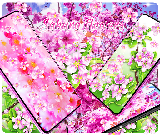 Sakura flowers live wallpaper - Image screenshot of android app