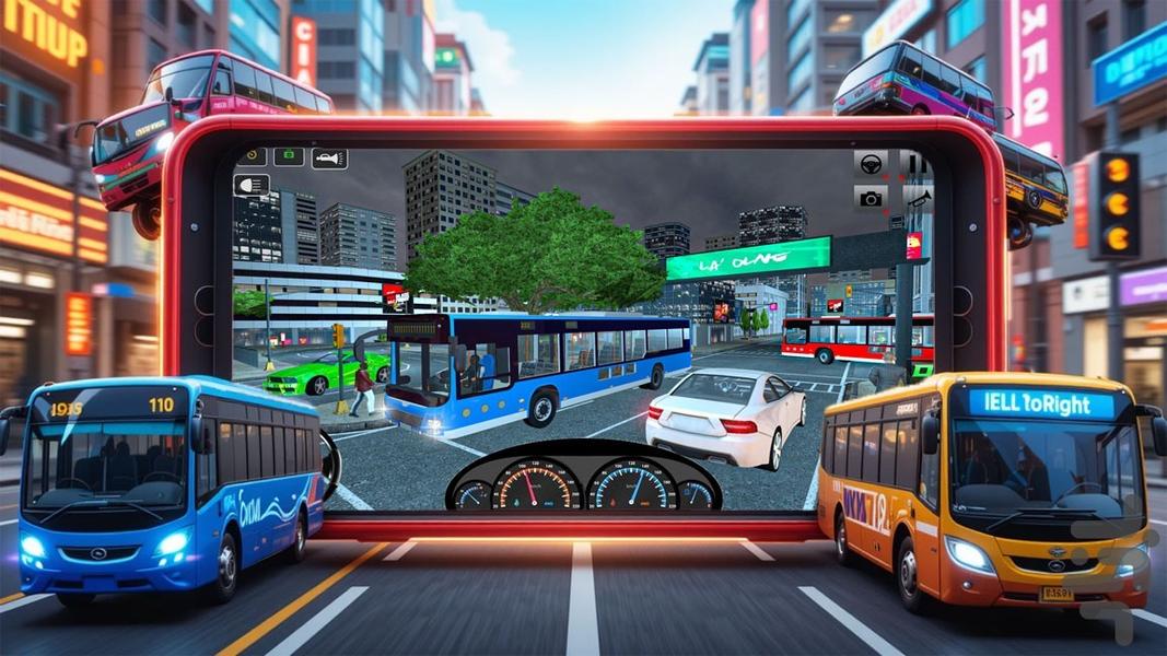 اتوبوس بازی در شهر - عکس بازی موبایلی اندروید