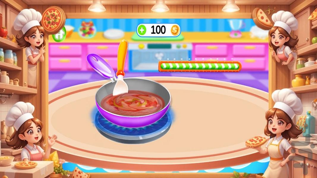 بازی دخترانه اشپزی پیتزا - عکس بازی موبایلی اندروید