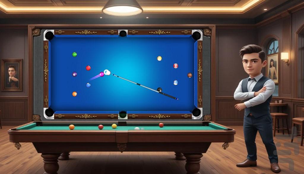 بازی بیلیارد - Gameplay image of android game