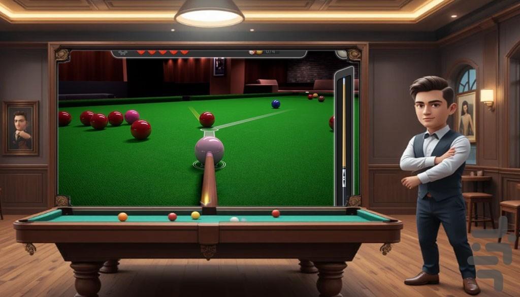 بازی بیلیارد - Gameplay image of android game
