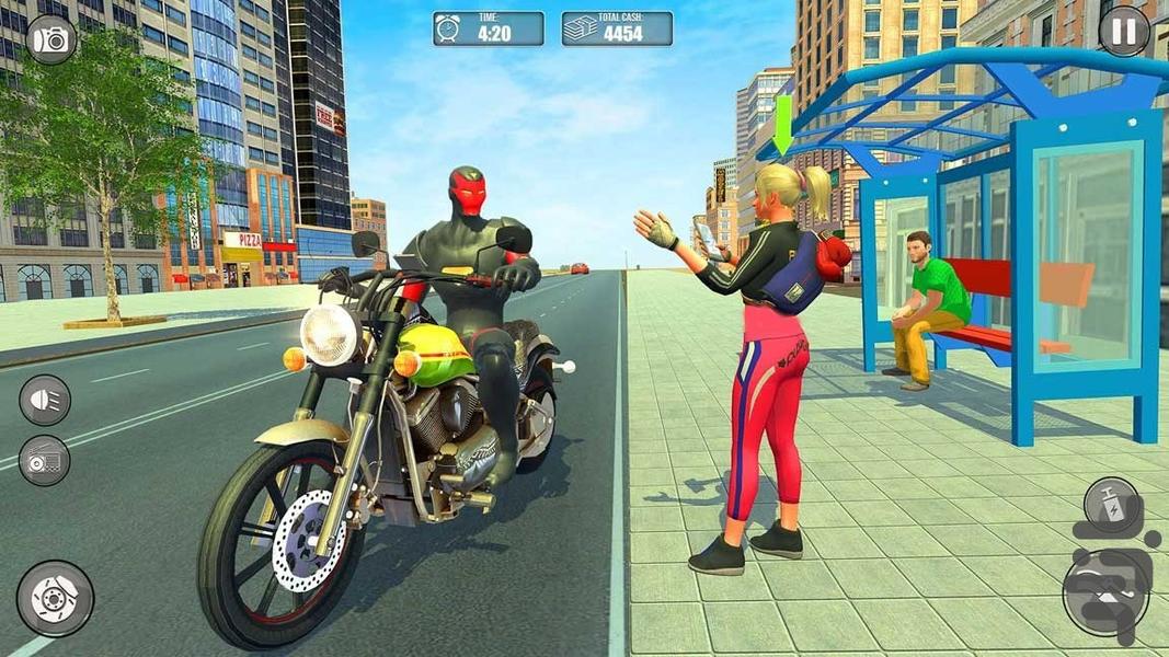 بازی تاکسی موتوری - Gameplay image of android game