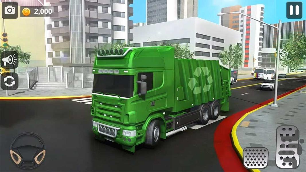 بازی ماشین حمل زباله - Gameplay image of android game