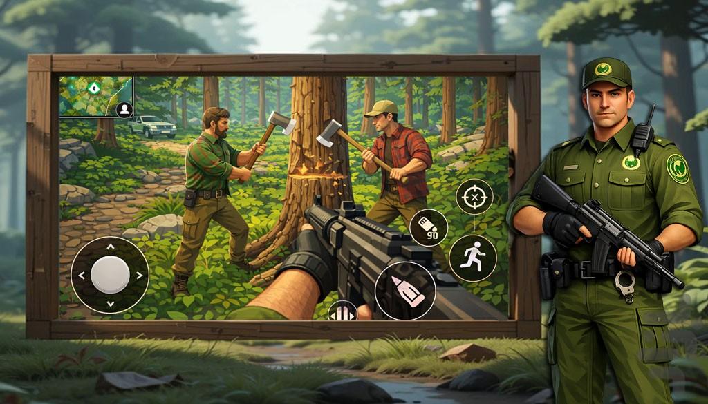 بازی نگهبان جنگل - Gameplay image of android game