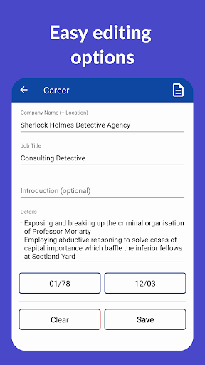 Resume Builder - CV Engineer - عکس برنامه موبایلی اندروید