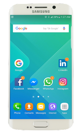 Galaxy S8 launcher Theme - Image screenshot of android app