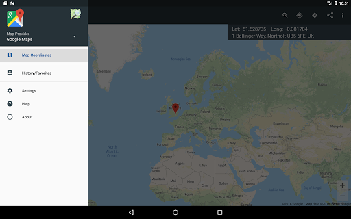 Map Coordinates - عکس برنامه موبایلی اندروید