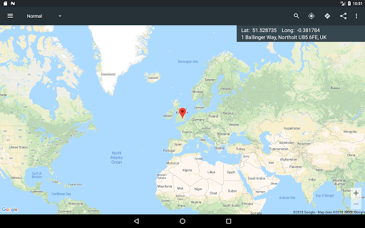 Map Coordinates - Image screenshot of android app