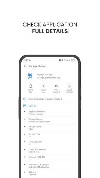 Package Manager - Image screenshot of android app