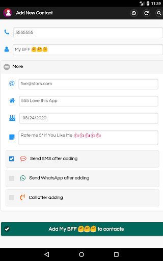 Add Contact - عکس برنامه موبایلی اندروید