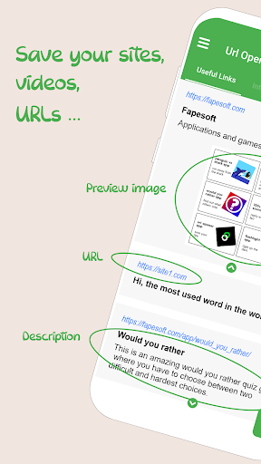 URL opener app - Image screenshot of android app