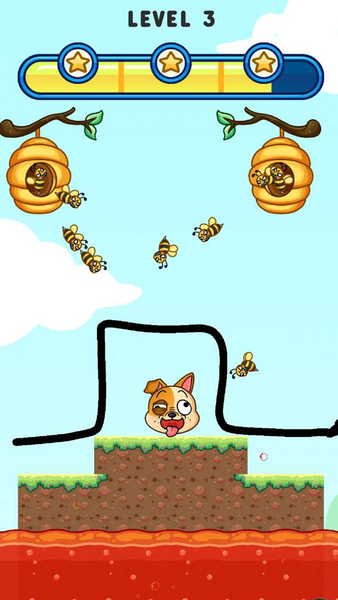 Save Dog from Bad Bees - Gameplay image of android game