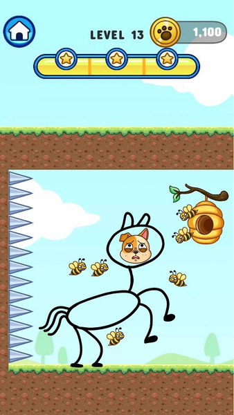 Save Dog from Bad Bees - Gameplay image of android game