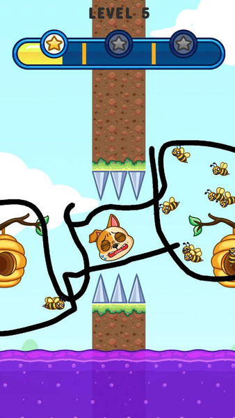 Save Dog from Bad Bees - Gameplay image of android game
