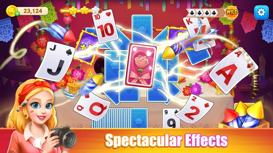 Solitaire Tripeaks Offline - Gameplay image of android game