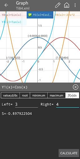 Graphing calculator plus ۸۴ ۸۳ - عکس برنامه موبایلی اندروید