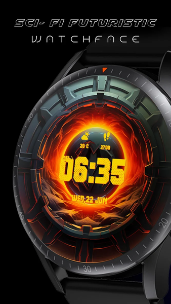 Sci-Fi Futuristic Watch Faces - Image screenshot of android app