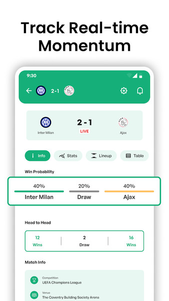 Soccer Live Scores: SnapGoal - عکس برنامه موبایلی اندروید