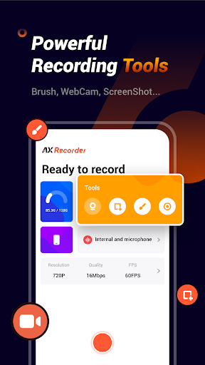 Screen Recorder - AX Recorder - عکس برنامه موبایلی اندروید