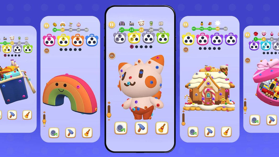 Screw Nuts - 3D Screw Puzzle - Gameplay image of android game