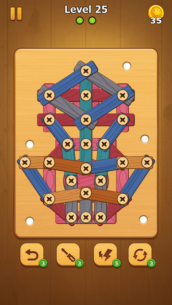 Screw Nuts - Wood Bolts - Gameplay image of android game