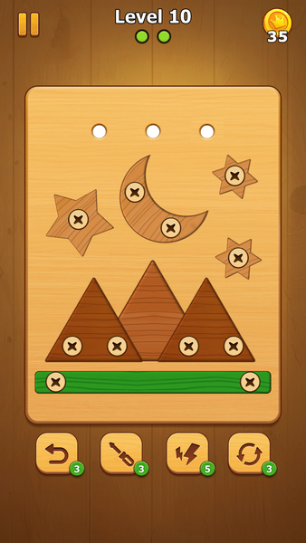 Screw Nuts - Wood Bolts - Gameplay image of android game