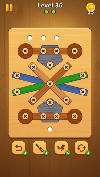 Screw Nuts - Wood Bolts - Gameplay image of android game