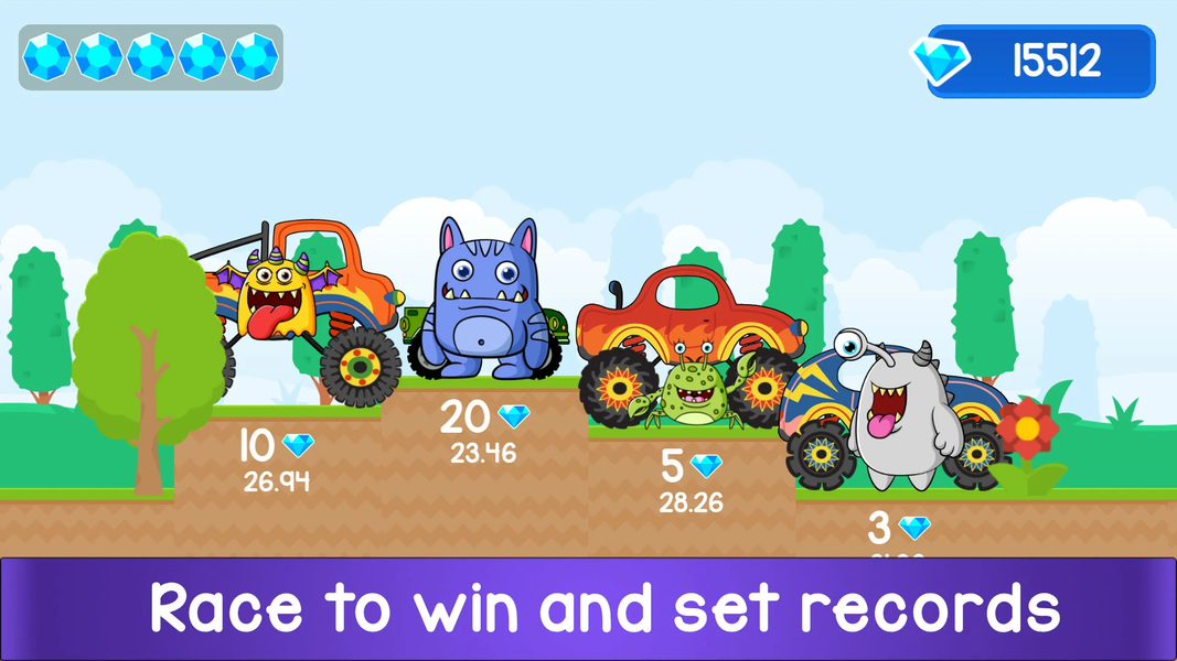 Kids Monster Truck Racing Game - Gameplay image of android game