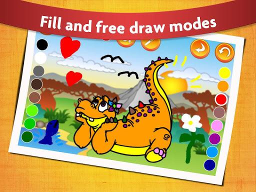 Kids Dinosaur Coloring Pages - Gameplay image of android game