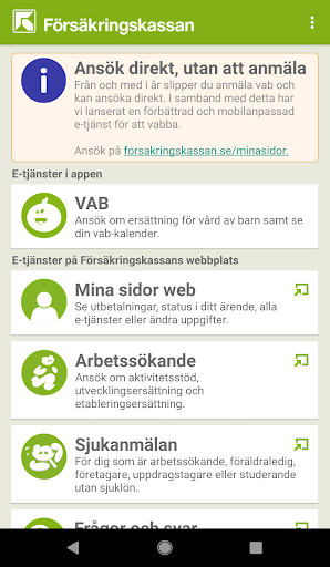 Försäkringskassan - Image screenshot of android app